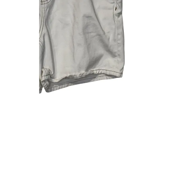 Free People Women's Shorts Denim Button Fly High-Waisted Cotton White‎ Size 2 - Image 2