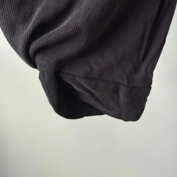 Anthro Saturday Sunday‎ S Black Ribbed Knit Harem Jogger Pants Lounge Streetwear - Image 7