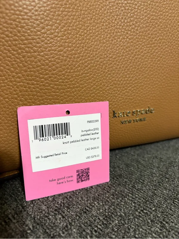 Kate Spade Bungalow Large Satchel - Tan Leather with Dust Bag - Image 9