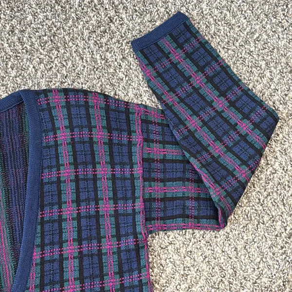 Pendleton Multicolor Plaid Knit Cardigan - Image 5