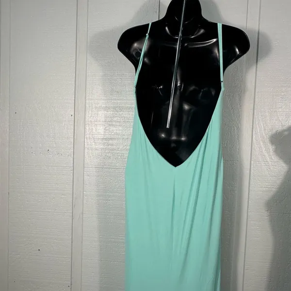 Katie May Los Angeles Mint Green Maxi Spaghetti Strap Dress Size Medium EUC - Image 7