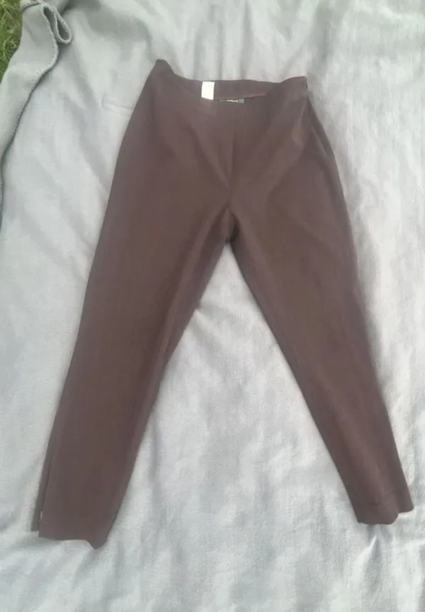 Lauren Ralph Lauren Petite Brown Pull-On Stretch Pants Size 8P - Image 3