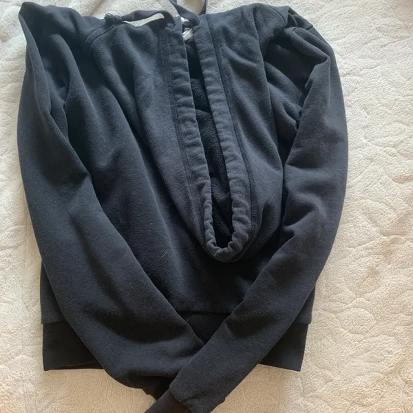 Victoria's Secret Pink Black Zip Up Hoodie - Image 3