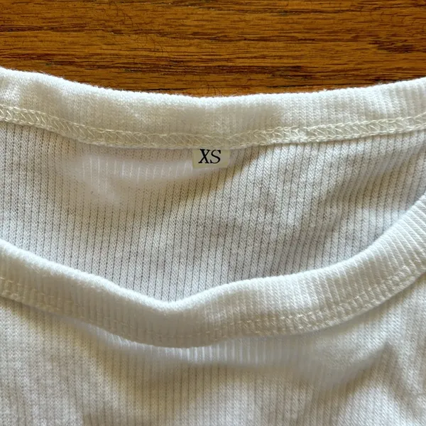 White ribbed tank top Size XS - Image 2