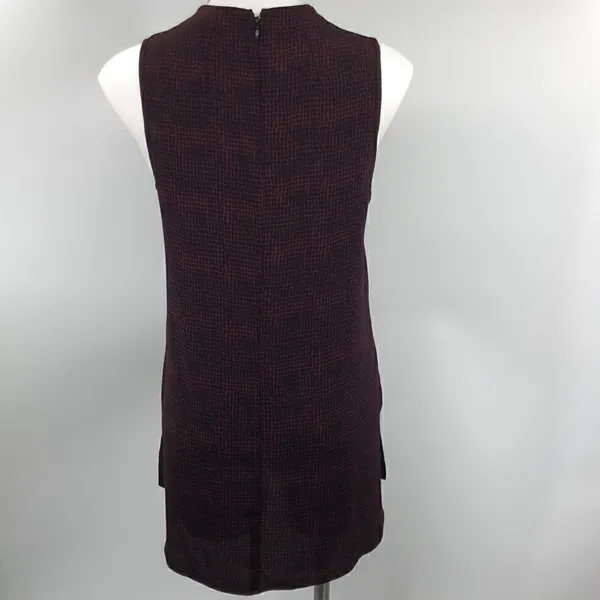 Topshop sleeveless maroon black size 6 tunic - Image 4