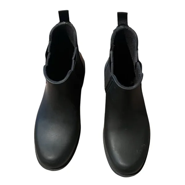 Madewell Women's Black Chelsea Rain Boots Size 7 Waterproof Casual - Image 5
