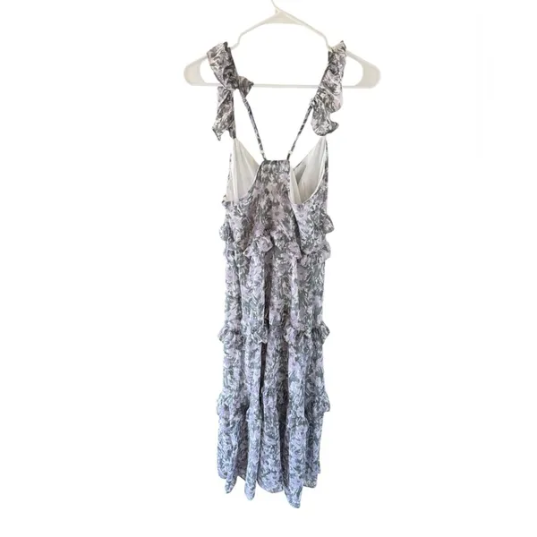 Tuckernuck O.P.T Ingrid Purple Floral Ruffle Midi Dress - Image 6