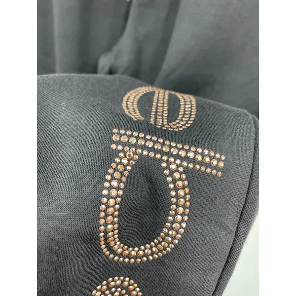 Bebe Womens Black Jogger Sweatpants Fleece Activewear Pants Rhinestones NEW 1X - Image 7