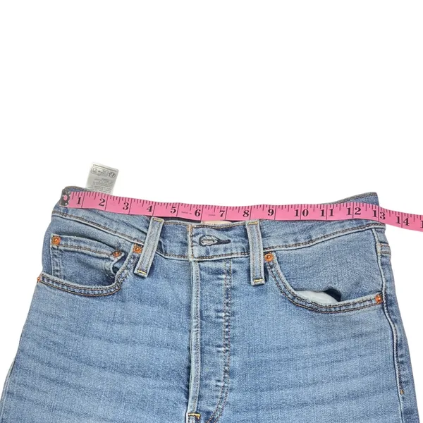 Levis Ribcage Straight Ankle Jeans Womens 27 Blue High Rise Denim A36 - Image 14