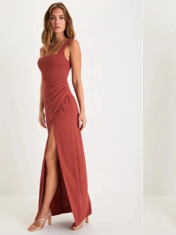 LULU's Prom Wedding Bridesmaid Special Event Classic Elegant Maxi Dress - Image 3