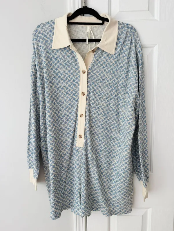 Anthropologie Waffle Cocoon Romper, Size XL - Image 5