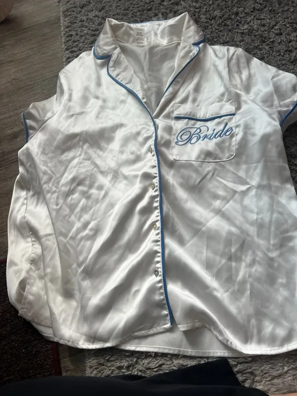 Lulu's white lare satin bride top - Image 3