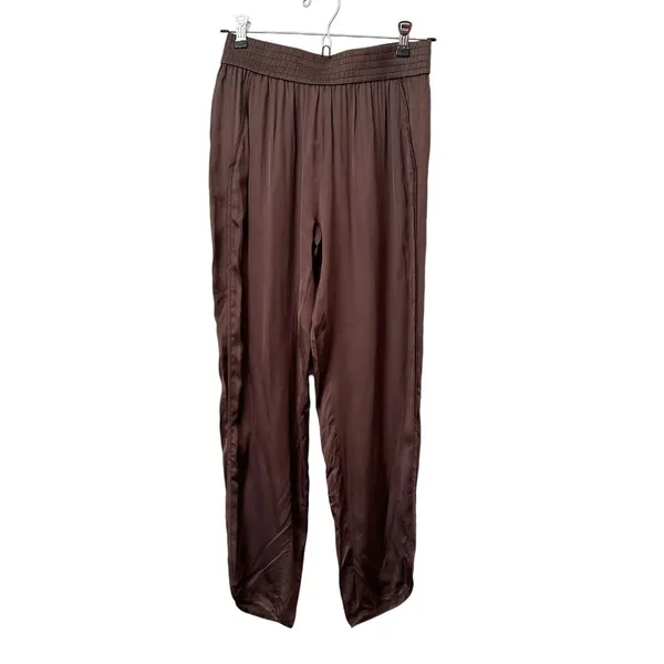 PIPPA THE LABEL Leyla‎ Satin Slim Pant Brown NWT XS - Image 3