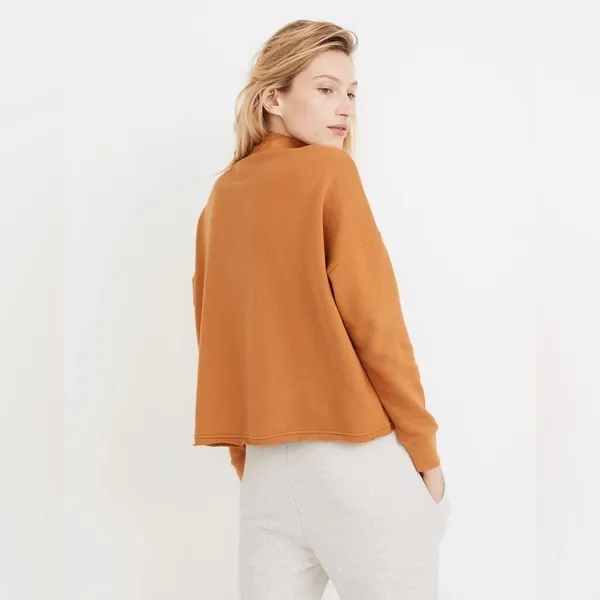 Madewell Hemp-Cotton Mockneck‎ Sweatshirt Size Small - Image 2