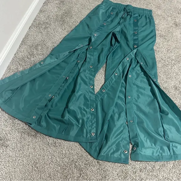 YMI Jeans Teal Snap-Button Wide Leg Pants - Image 4