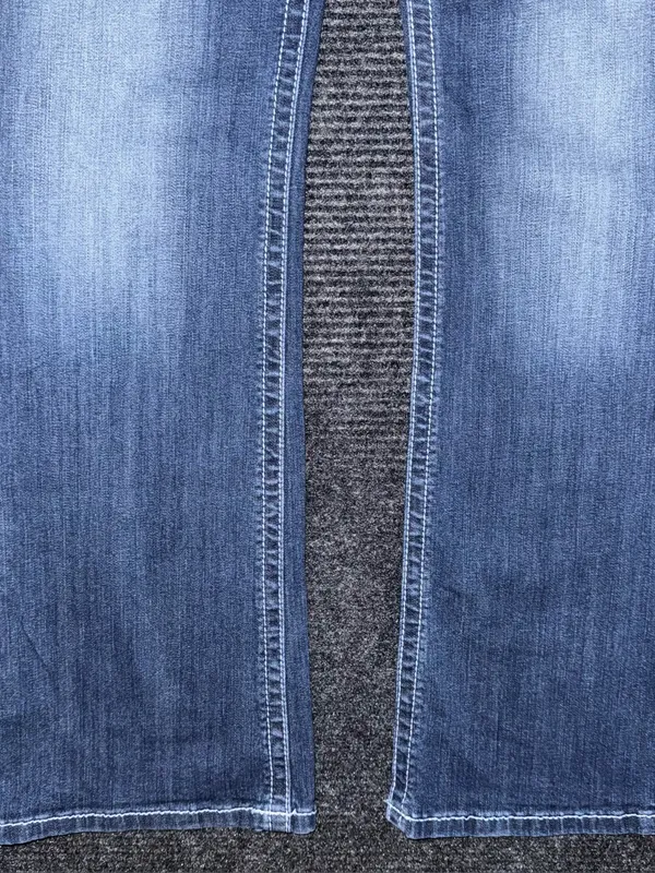 Ariat 32 R REAL Mid Rise Stretch Entwined Boot Cut Blue Jeans in Marine 10017510 - Image 5