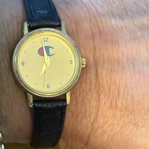 Vintage Champion leather band watch - Image 2