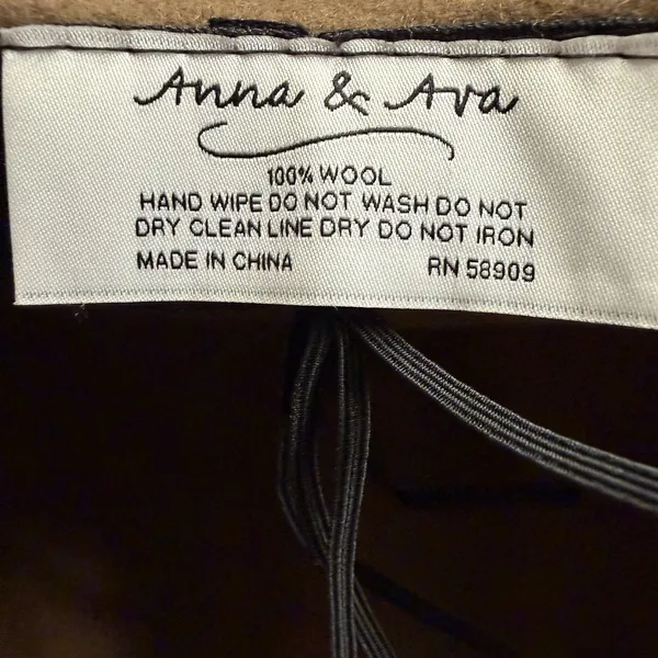 Anna & Ava Women 100%‎ Wool Fedora Hat Brown Western Rancher Wide Brim Boho Fall - Image 8