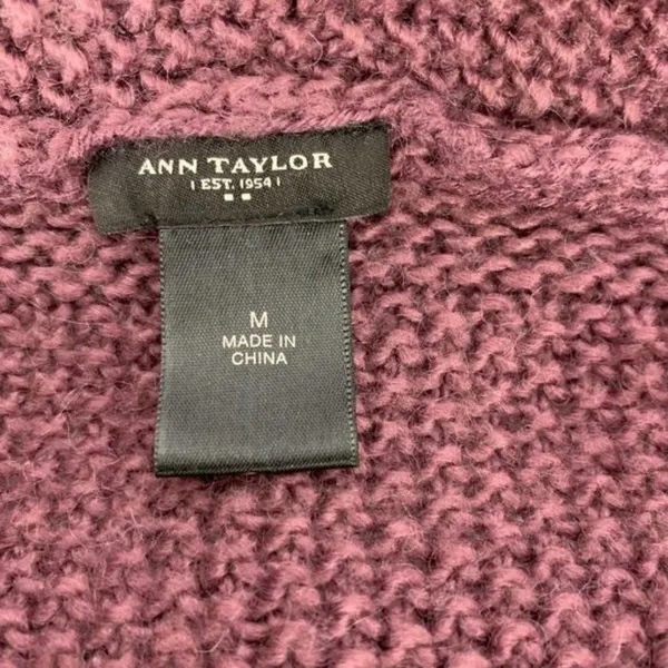 Ann Taylor Open-Front Knit Cardigan Shrug In Plum Purple Size Medium - Image 4
