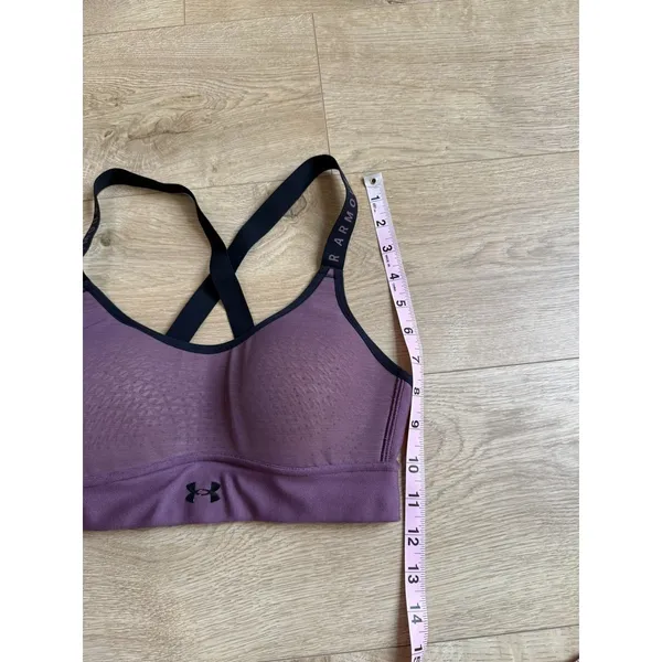 EUC Under Armour Women Sports Bra Purple Fitted Wireless Racerback size XS - Image 6