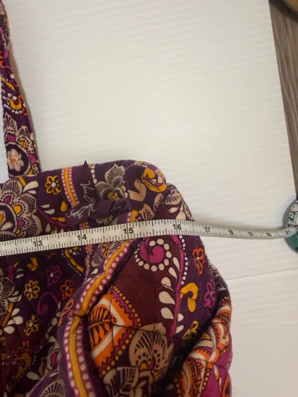 Vera Bradley Safari Sunset Paisley Design Small Duffel Bag Purple Orange - Image 4