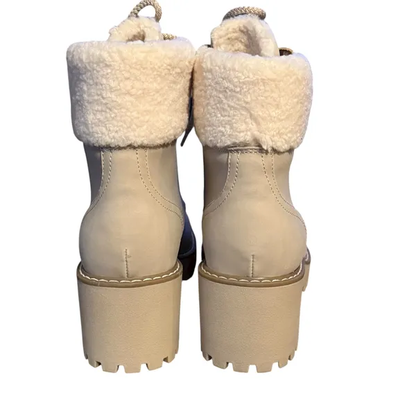 DV by Dolce Vita Russit Sherpa trim laced wedge ankle boots - Image 7
