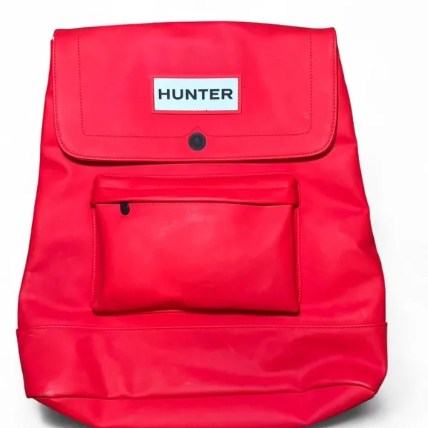 Hunter x Target Red Rubber Backpack NWT Waterproof Festival Bag Logo - Image 8