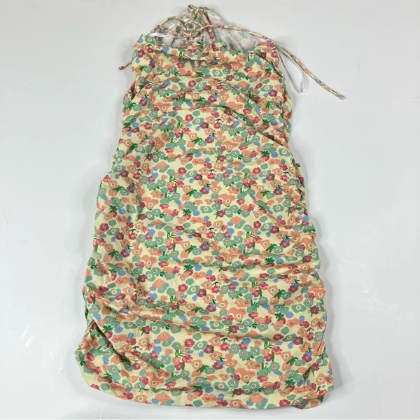 Princess Polly Retro Floral 100% Cotton Ruched Bodycon Dress Womens 8 - Image 6