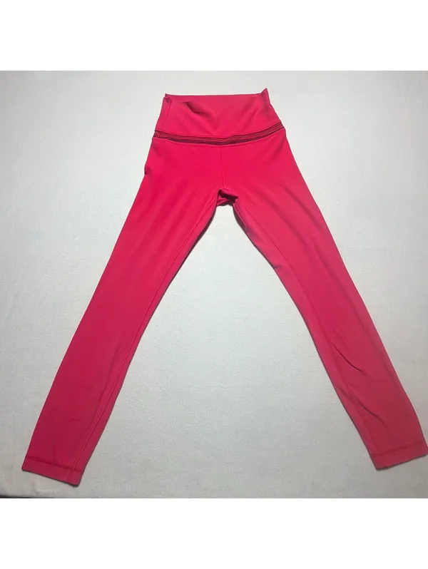 Lululemon High-Rise Red Leggings Size 4 - Image 3