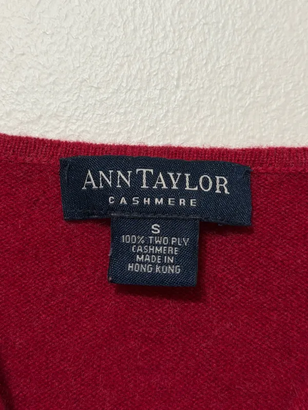 Ann Taylor 100% Cashmere Red Tank Top Size Small Fall Winter - Image 2