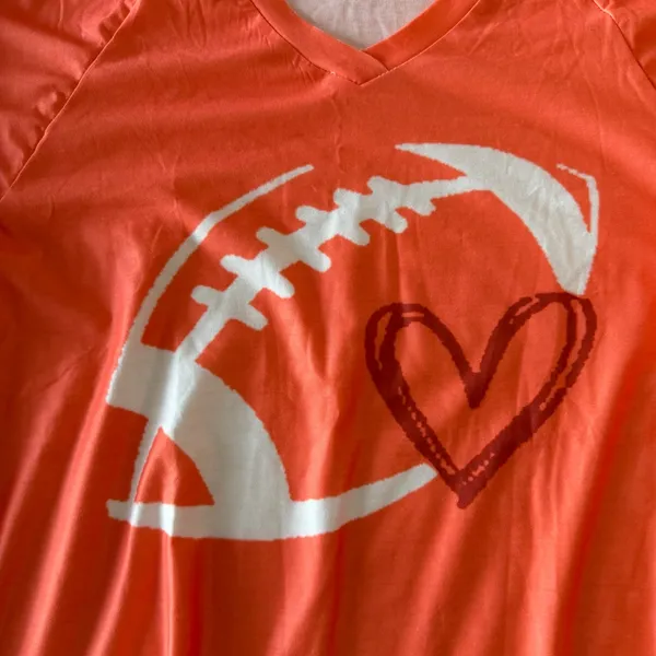 Women's Long Sleeve Football Love Themed Top Size Large #260696 - Image 2