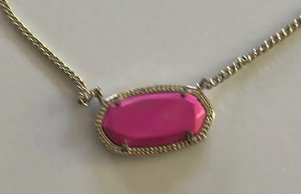 Kendra Scott Gold Pink Crystal Necklace - Image 5