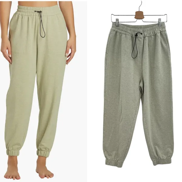 Varley Nevada Pants Sage‎ Green Jogger Sweatpants Drawstring Women Medium - Image 2