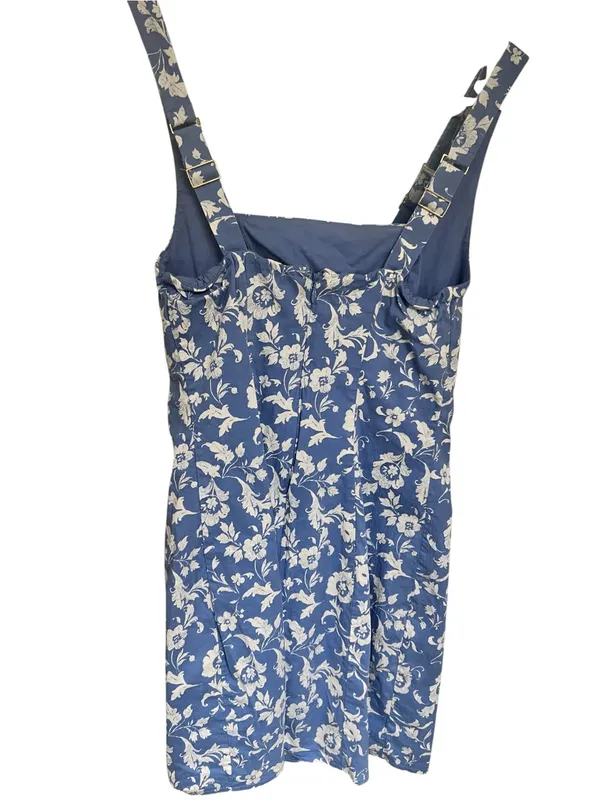 Abercrombie & Fitch Blue and White Floral Mini Dress - Image 2