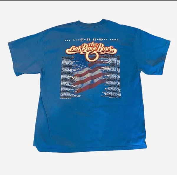Y2K Oak Ridge Boys Concert TShirt Country Music Western Blue XL American Journey - Image 3