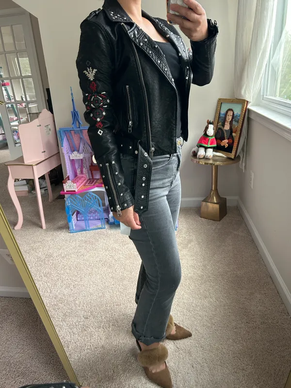 Vigoss faux leather jacket. XS - Image 15