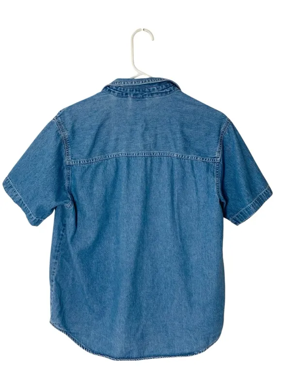 VINTAGE BOBBIE BROOKS Garden Embroidered Denim Shirt - Image 6