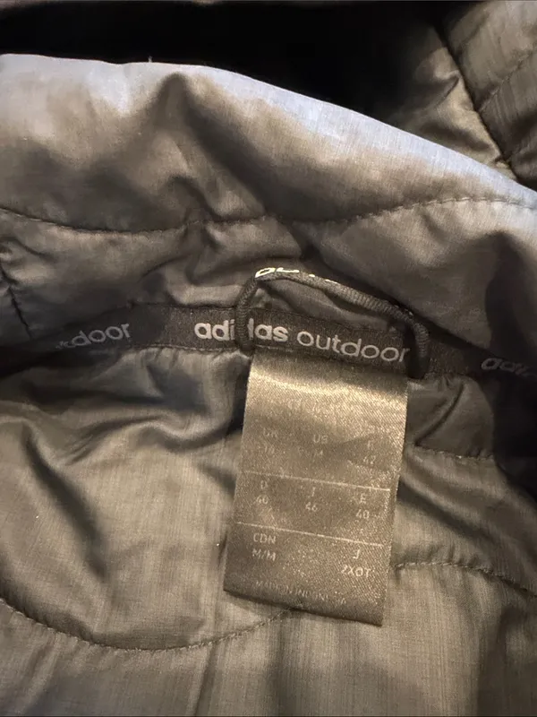 adidas Black Climaproof Hooded Parka Coat Size Medium - C11-679 - Image 4