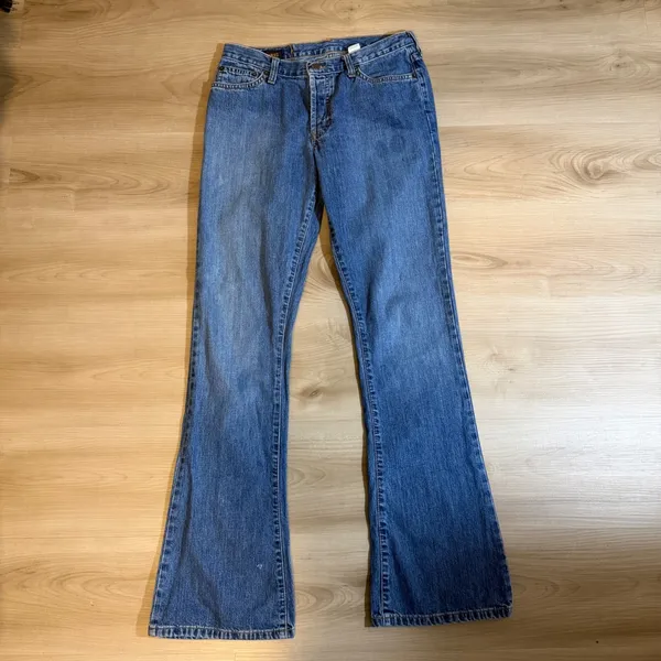Abercrombie & Fitch Bootcut Jeans Blue 27 Women Low Rise Y2K Denim - Image 4