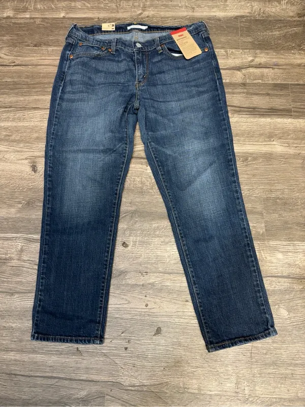 Levi’s Boyfriend Jeans Women’s Size 30 Mid Rise Stellar Stretch Tapered Leg NWT - Image 3