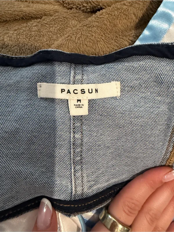 PacSun Light Blue Denim Corset Vest - Image 6