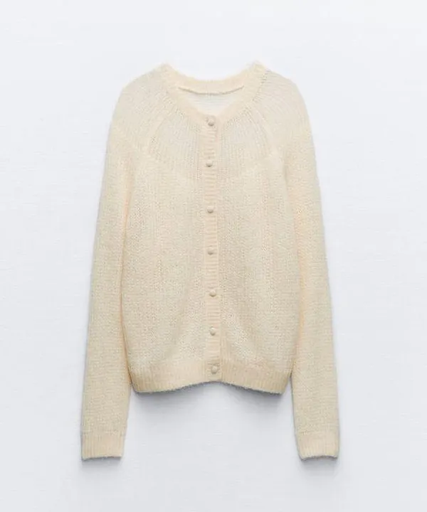 ZARA sweater cardigan jacket knitted button up boho - Image 4