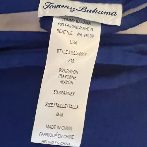 Tommy Bahama Slub Knit Blue Sapphire Maxi Dress Women’s Size Medium - Image 13