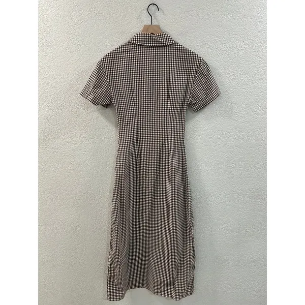 NWT Charcoal Clothing Lua Maxi Dress (Choc Gingham) Size 4 - Image 8