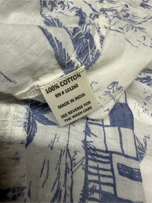 True Destinations Resort Wear Printed Beach Scene Mini Dress/Coverup size medium - Image 4