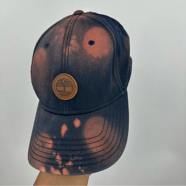 Vintage Y2K Timberland Custom Bleach Splatter Dad Hat OS - Image 3