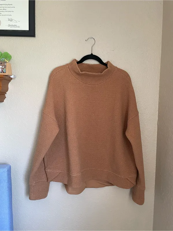 Calia by Carrie Underwood Cloud Mock Neck Pullover Size 1X Golden Taffy Extended - Image 3