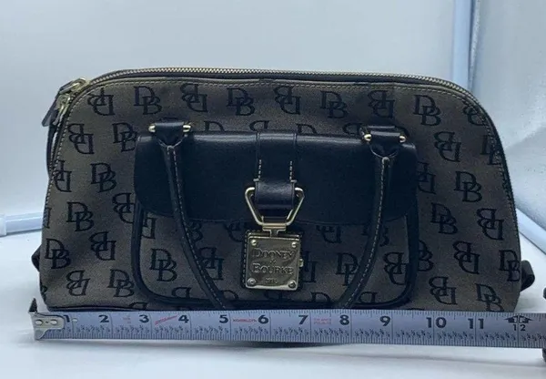 DOONEY & BOURKE black & gray signature D&B logo tote bag - Image 6