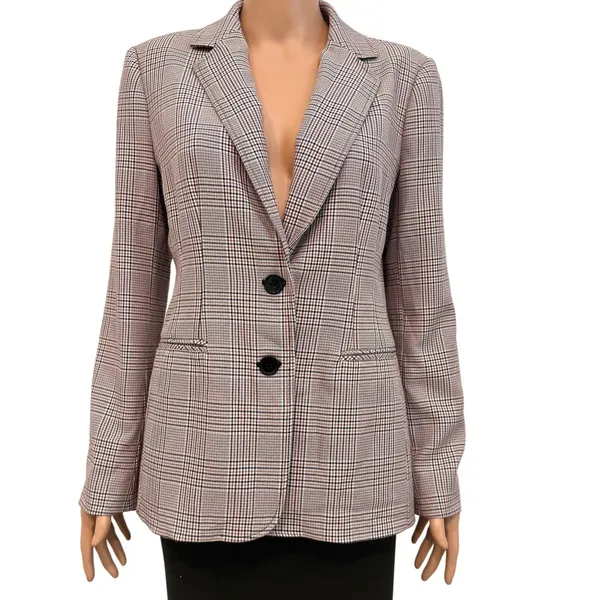 Chelsea28 medium 2 button front plaid jacket blazer coat C 3001 - Image 11