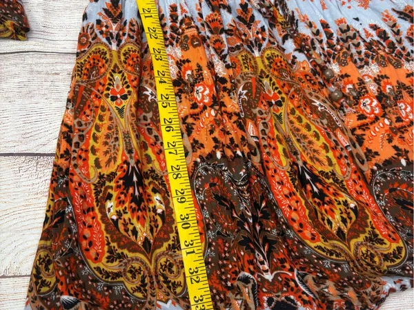 Miss Me Women's Sz L Boho Paisley Western Tunic Drawstring Waist Lined Top - Image 8